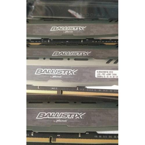 CRUCIAL Ballistix Sport LT Grey 8 Go 2666 Mhz DDR4 CL16