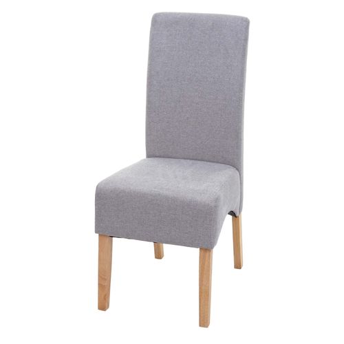 Chaise De Salle À  Manger Latina, Chaise De Cuisine, Tissu/Textile   Gris Clair, Pieds Clairs