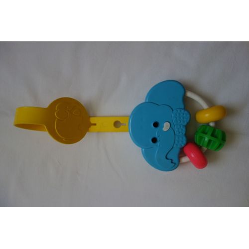 Vintage Ancien Jouet Hochet L'éléphant Fisher Price Réf 619 (Année 1983)