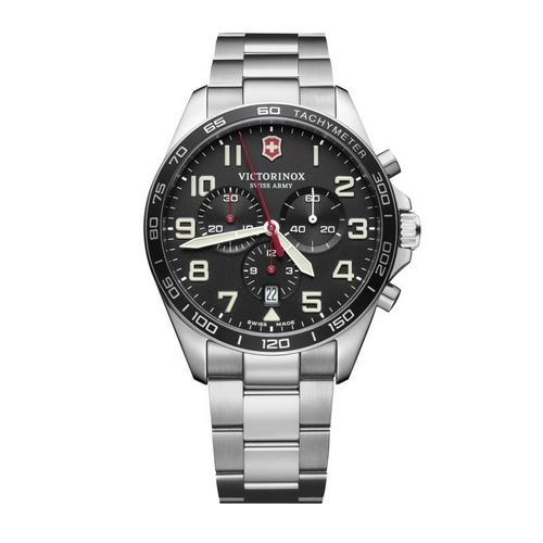 Montre Homme Victorinox Fieldforce En Cuir Noir