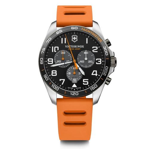 Montre Homme Victorinox Fieldforce Sport En Caoutchouc Orange