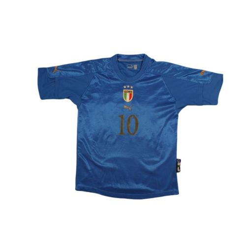 Maillot De Football Rétro Domicile Equipe D'italie N°10 Totti 2002-2003