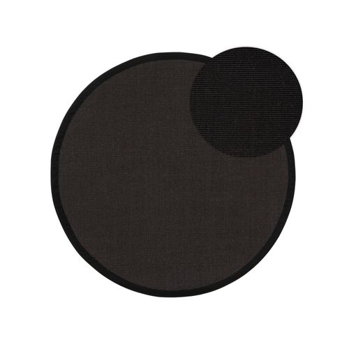 Benuta Naturals Tapis Sisal Sana Noir Diamètre 200 Cm Rond