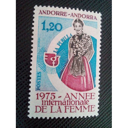 Timbre Andorre Yt 250 Andorre En Costume National, Emblème: La Pubilla 1975 ( 270105 )