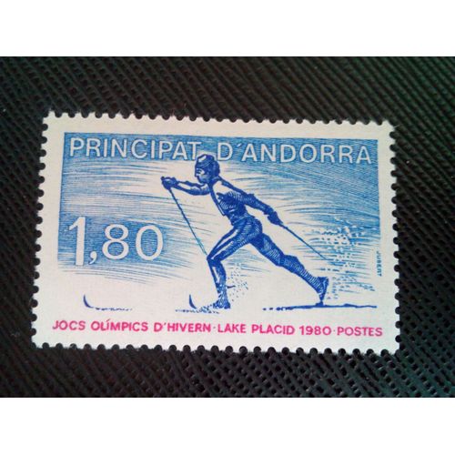 Timbre Andorre Yt 283 Jeux Olympiques D'hiver, Lake Placid 1980 ( 270105 )
