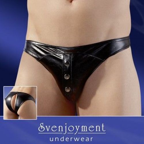 Slip Ouvert À Pressions Effet Mouillé Svenjoyment
