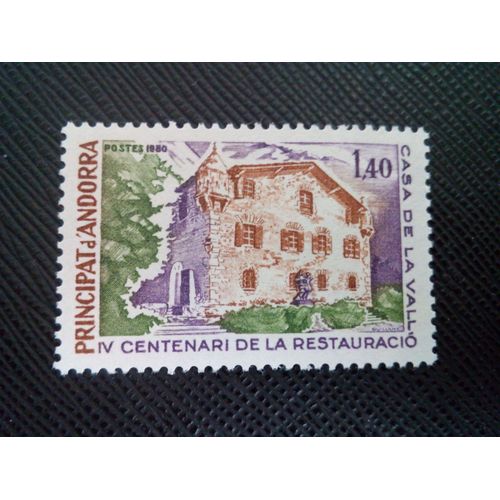 Timbre Andorre Yt 289 Ancien Hôtel De Ville, Andorre-La-Vieille 1980 ( 270105 )