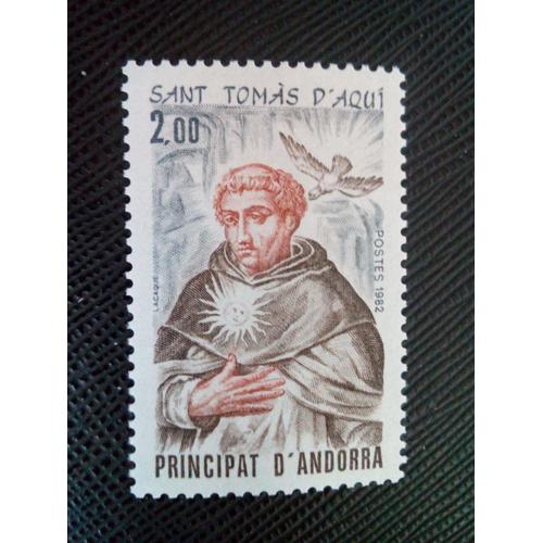 Timbre Andorre Yt 309 Saint Thomas D'aquin (1225-1274), Théologien Et Philosophe 1982 ( 270105 )