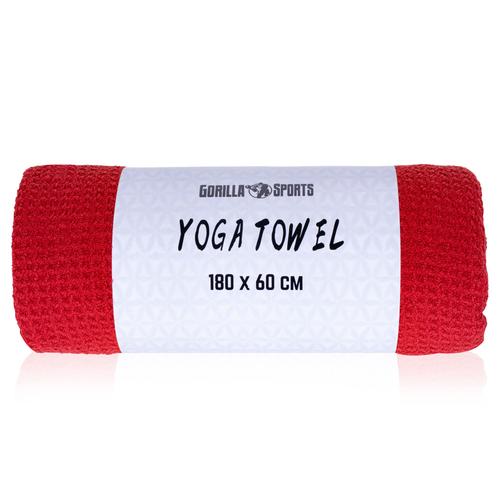 Gorilla Sports - Serviette De Yoga À Séchage Rapide - 180 X 60 Cm - Couleur : Rouge