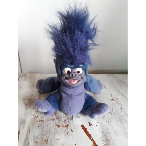 Tok Terk Singe Gorille Tarzan Disney Peluche Bleu Violet Mattel Burroughs 20cms