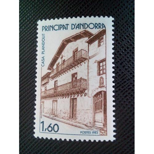 Timbre Andorre Yt 326 Maison Plandolit, Ordino 1983 ( 270105 )