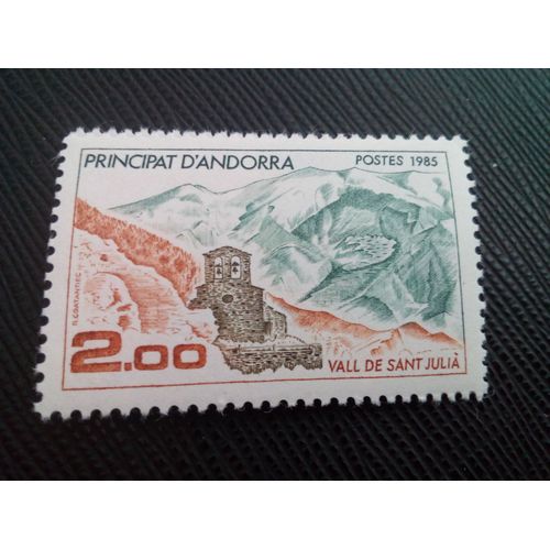 Timbre Andorre Yt 338 Vallée De Sant-Julià 1985 ( 270105 )