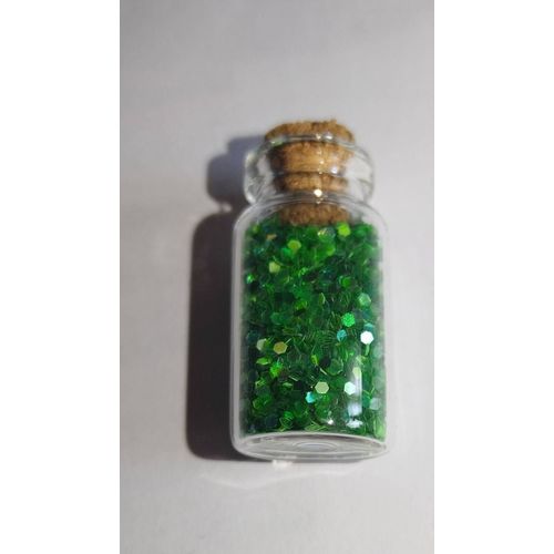 Paillettes Pour Ongles Vertes Foncées Brillantes Bouteille 3 Cm Vert