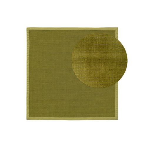 Tapis Poil Ras Sisal Sana Vert 200x200 Cm - Tapis Poil Court Design Moderne Pour Salon