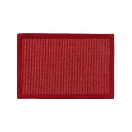 Paillasson Sana Rouge 40x60 Cm - Tapis Poil Court Design Moderne Pour Salon