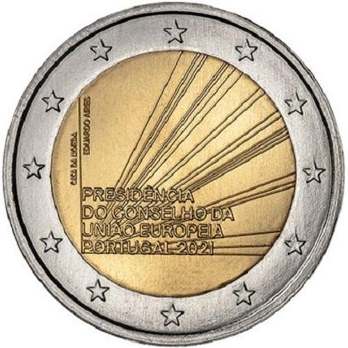 2 ¿ Euro Commémorative 2021 Portugal Présidence Portugaise Du Conseil De L'ue. Frappe: 500.000 Exemplaires Rare