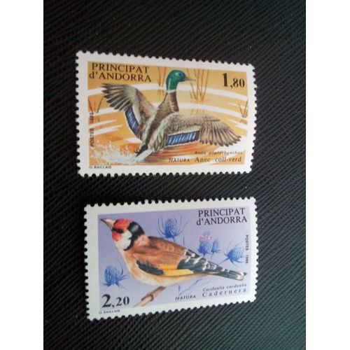 Timbre Andorre Yt 342 - 343 Séries: Préservation De La Nature 1985 ( 270105 )