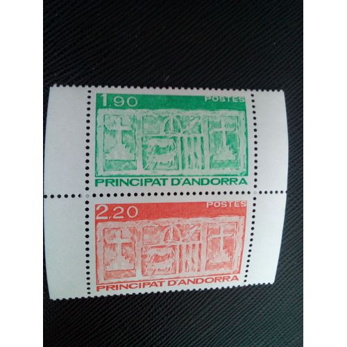 Timbre Andorre Yt 356 - 357 Séries: Les Plus Anciennes Armoiries D'andorre 1987 ( 270105 )