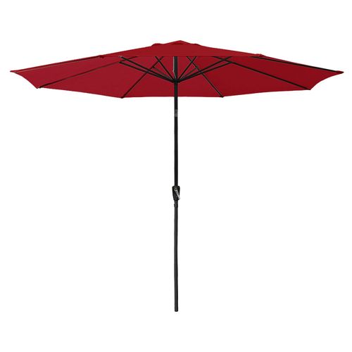 Parasol Droit Hapuna Rond 3,30m De Diamètre Rouge