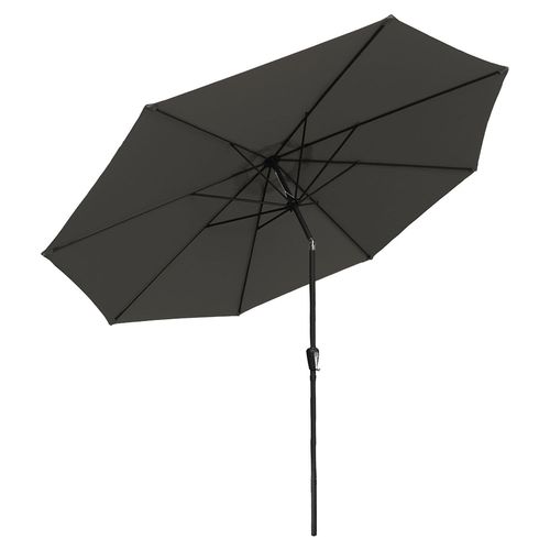 Parasol Droit Hapuna Rond 3,30m De Diamètre Gris