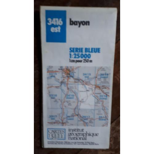 Carte Ign Série Bleue 3416 Est Bayon