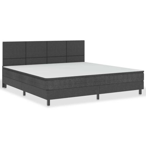 Vidaxl Sommier À Lattes De Lit Gris Foncé Tissu 200x200 Cm