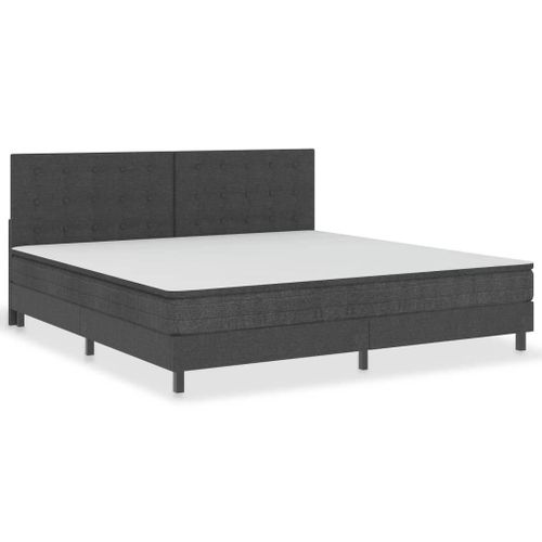 Vidaxl Sommier À Lattes De Lit Gris Foncé Tissu 200x200 Cm