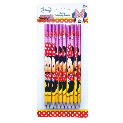 Crayons De Couleur X 10 : Minnie Disney - Coloriage / Fourniture Scolaire / Activités / Loisirs