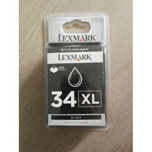 Lexmark Cartridge No. 34 - Noir - originale - cartouche d'encre - pour P62XX, 91X; X25XX, 35XX, 45XX, 50XX, 52XX, 53XX, 54XX, 7350, 83XX; Z13XX, 14XX, 81X, 845