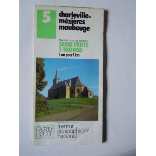 Carte Ign Série Verte 1:100000 - Charleville-Mézières Maubeuge