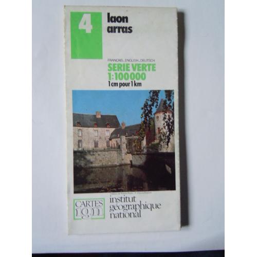 Carte Ign Série Verte N°4 Laon Arras