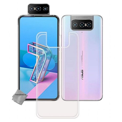 Housse Etui Coque Pochette Silicone Gel Fine Pour Asus Zenfone 7 Zs670ks / 7 Pro Zs671ks + Verre Trempe - Blanc Transparent