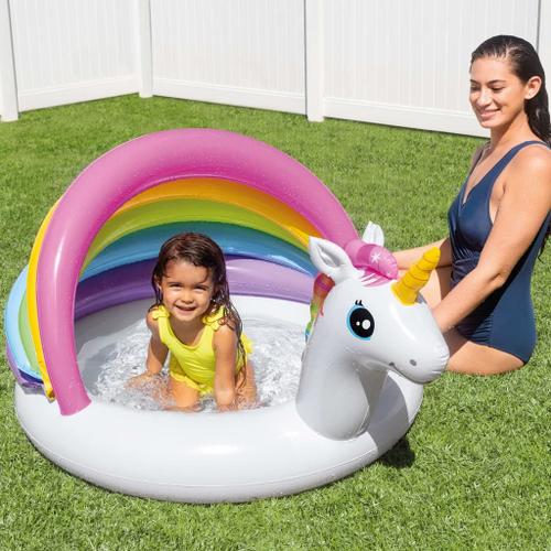 Intex Piscine pour bébé Forme de licorne 127x102x69 cm