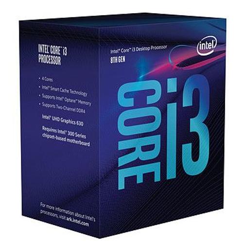 Intel Core i3 8100 - 3.6 GHz - 4 coeurs - 4 filetages - 6 Mo cache - LGA1151 Socket - OEM