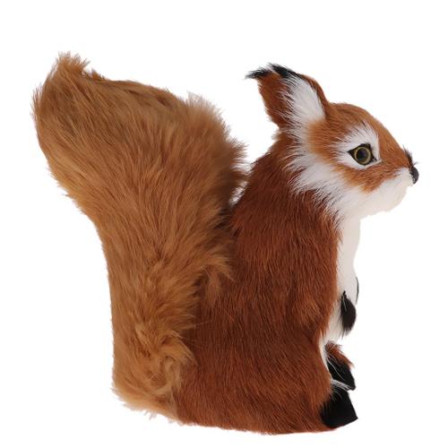 Figurine Animale Mignon Simulation Ecureuil En Peluche Poupee Jouet Enfants Cadeau D Anniversaire Rakuten