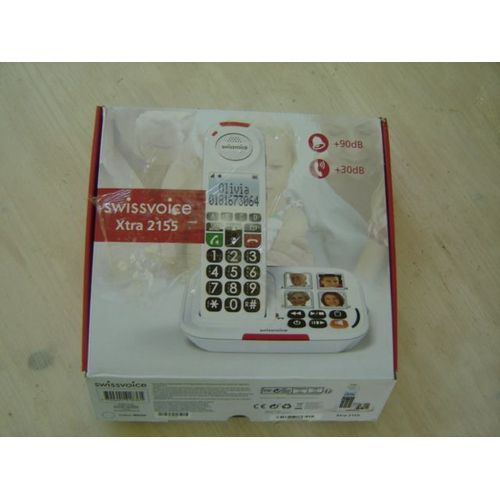 Téléphone SENIOR sans fil Swissvoice xtra 2155 . Excellent Etat