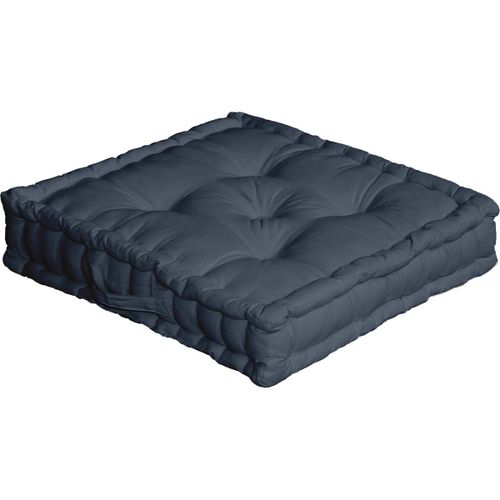 Coussin De Sol Garni - 50 X 50 Cm - 100 % Coton - Gris Gris