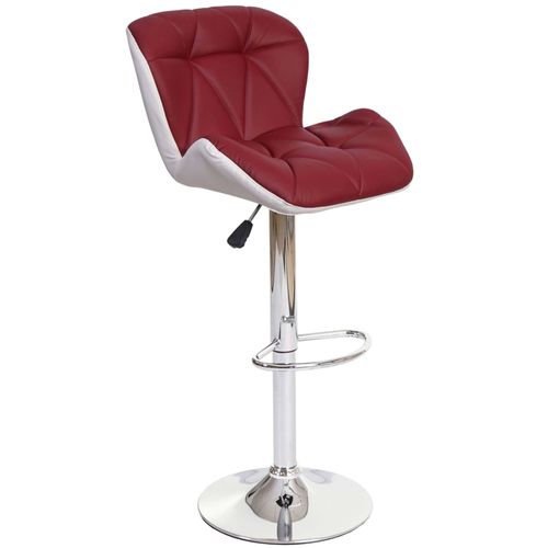 Tabouret De Bar Hwc-A92, Tabouret De Bar, Cuir Synthétique Réglable En Hauteur   Bordeaux