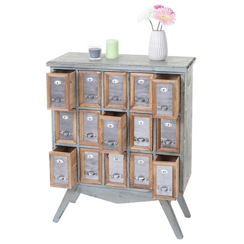 Placard De Pharmacien Hwc-A43, Commode, Bois Massif De Sapin, Vintage, Style Shabby 94x73x32cm