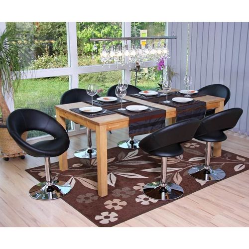Lot De 6 Chaises De Séjour Palerme, Salle À Manger, Simili-Cuir, Noir