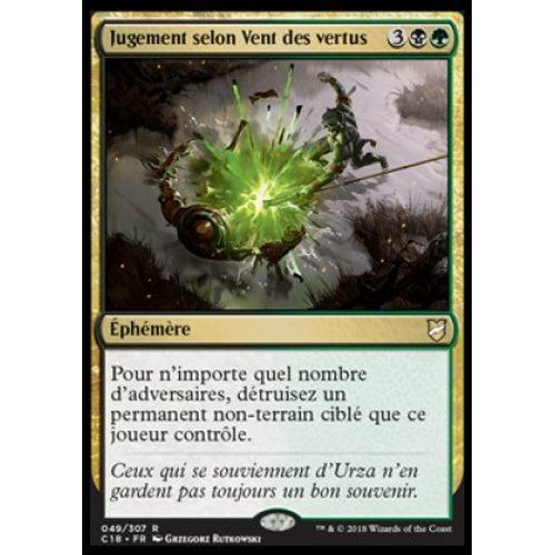 Jugement Selon Vent Des Vertus - Commander 2018 - Mtg - 49/307 Rare - Vf