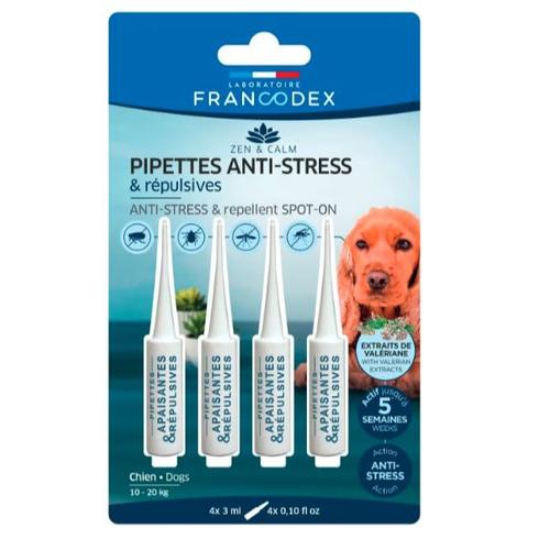 Francodex Pipettes Anti Stress & Repulsives Tiques Moustiques Puces 3283021753033 Chien Dogs 10-20 Kg Animalerie Animal Animaux Soins Protection Canin Comasound Kartel Csk Online