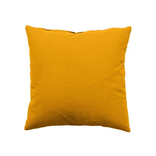 Coussin Uni Effet Bachette Déhoussable - 40 X 40 Cm - Moutarde