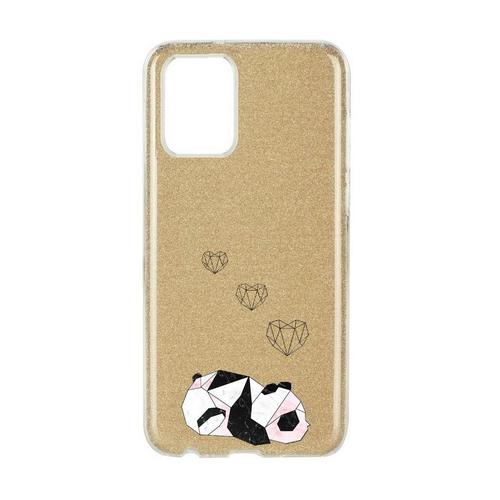 Coque Iphone 12 Mini Paillettes Dore Panda Marbre C¿Ur