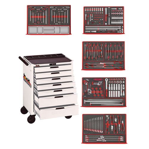 Servante blanche foam mini master set 7 tiroirs Teng Tools TCEMM385NW
