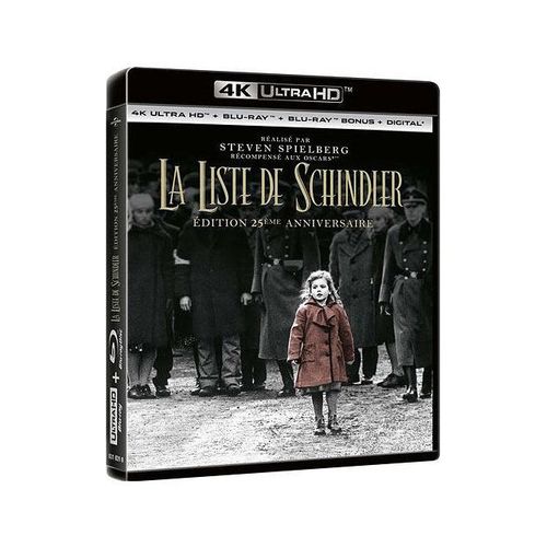 La Liste De Schindler - Édition 25ème Anniversaire - 4k Ultra Hd + Blu-Ray + Blu-Ray Bonus
