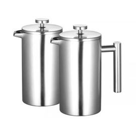 2 Cafetières À Piston 1 L Avec Pichet Isotherme À Double Paroi