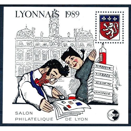 Salon Philatélique De Lyon : Lyonnais : Guignol Bloc Feuillet C N E P N° 10 Année 1989 Yvert Et Tellier Luxe