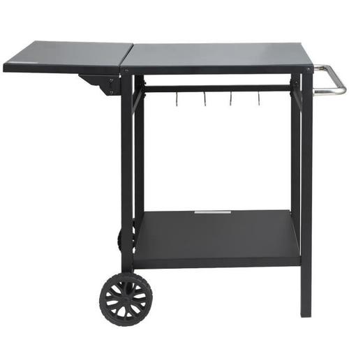 Desserte Plancha - VEVOR - Desserte Plancha Chariot de Barbecue à 2 Niveaux Plan de Travail Pliable,972 x 640 x 755 mm,10,55 kg