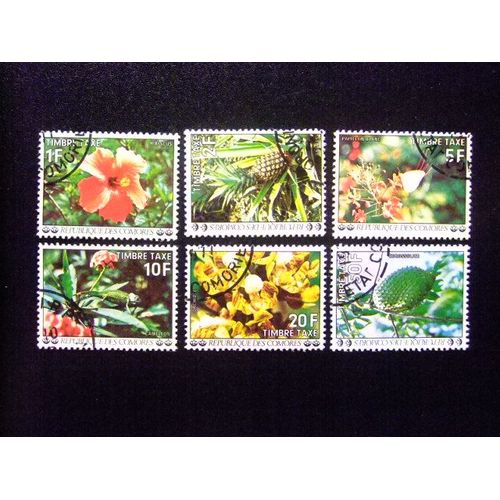56 Comores 1977 / Flora Flores Diversas / Yvert Tax 6 Al 17 Fu Incompleta